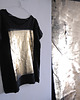 t-shirt damskie / gold / black/oversize 1