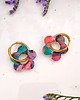 kolczyki z masy plastycznej Kolorowe kolczyki kwiaty, zestaw 8w1 biżuteria na każdą okazje, abstrakcje 4