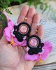 kolczyki soutache Kolczyki sutasz Penelope Fuchsia 1