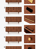 komody i szafki Komoda sideboard T-S10 sześć szuflad 4
