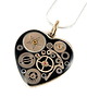 wisiory Wisior silver heart (Black) 1