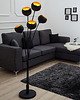lampy podłogowe Lampa stojąca Hammered Magma black golden 170cm 3