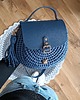 torby na ramię Ręcznie robiona  listonoszka w kolorze jeans + skórzany pasek, klapa 3