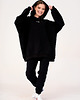 bluza z kapturem damska Hoodie Oversize Black 3