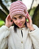 czapki damskie Czapka merino oversize THIS IS IT "Pudrowy róż" 3