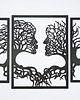 inne DEKORACYJNY TRYPTYK AŻUROWY, TWARZE, DRZEWO, DEKORACJA ŚCIENNA 3D, ORNAMENT,  1