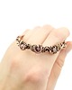 bransoletki wire wrapping Miedziana bransoleta cuff z różowym turmalinem 5