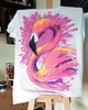 t-shirt damskie Ręcznie malowana damska koszulka Flaming 2