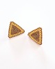 kolczyki szklane Kolczyki Trójkątne Sztyfty "Ciepły Cynamon" 5