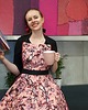fartuchy kuchenne FARTUSZEK kuchenny, różowy wzór SŁOWIKI (100% bawełna), dla mamy i córki 1