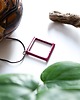 wisiory Bordowy wisiorek kwadrat z żywicy epoksydowej 2,7 cm handmade 7