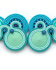 kolczyki soutache Turkusowe małe kolczyki soutache 3