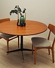 stoły Stół okrągły tekowy, włoski design, lata 70, produkcja: Włochy 2