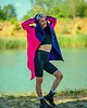 bluza z kapturem damska Długa bawełniana bluza , krój asymetryczny 2