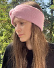 opaski do włosów Opaska z alpaki i jedwabiu różowa 1