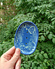 mydelniczki Mydelniczka ceramiczna niebiesko-błękitna 3