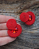 kolczyki soutache Czerwone kolczyki soutache 4