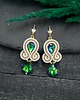 kolczyki soutache Kolczyki sutasz kremowo tęczowe z kryształami Felicja 2