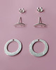 kolczyki srebrne Kolczyki DOUBLE RINGS, srebro 925 3