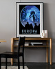plakaty Europa, księżyc Jowisza - plakat NASA fine art 1