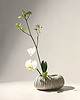 wazony Ręcznie wykonany wazon w stylu japandi, biały z rzeźbiony obiekt ikebana 7