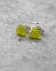 kolczyki wire wrapping Lemon - trójkąt  - sztyfty 2