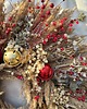 wianki bożonarodzeniowe Wianek naturalny świąteczny złoto-czerwień 4