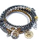 bransoletki z kamieni naturalnych Alloys  Collection  WRAPPED /steel & grey/ - bransoletka 3