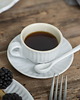 filiżanki Filiżanka do espresso ceramiczna biała z talerzykiem 1