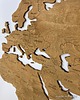 Ozdoby na ścianę Drewniana Mapa Świata z podpisami państw, kolor Dąb  M 2