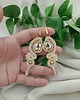 kolczyki soutache Długie kolczyki sutasz na wesele, beżowe złote kolczyki 1