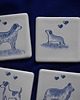 podkładki do kuchni Podkładki pod kubki kafelki psy kobaltowe 3