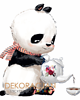 naklejki ścienne do pokoju dziecka Panda z filiżanką naklejka na ścianę 1
