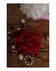 chokery Jedwabny czerwony choker 1