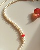 naszyjniki - inne Naszyjnik z pereł naturalnych i koralem 3