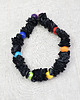 korale 6418 czarny, kolorowy, tęczowy naszyjnik; korale 4