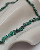 bransoletki z kamieni naturalnych Surowy Naszyjnik z Malachitu Amazonitu i Pereł 2