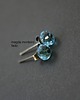 kolczyki swarovski Błękitne sztyfty 3