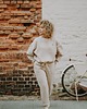 bluza bez kaptura damska Bluza Basic oversize beżowa 1