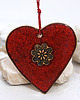 ozdoby choinkowe Duże ceramiczne serce ozdoba wisząca - lawa 4
