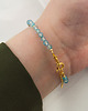 bransoletki z kamieni naturalnych Topaz niebieski Bransoletka 6