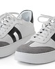 sneakersy damskie Sneakersy skórzane -  biało/czarne/popiel  (7205) 2
