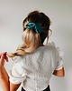 spinki i klamry do włosów Scrunchie spinka klamra jedwabna morska bryza 2
