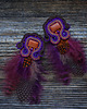 kolczyki soutache Kolczyki soutache z piórkami  4