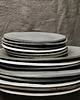 patery i talerze komplet talerzy ceramicznych z rantem ciemny szary 6
