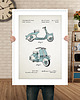 plakaty Vespa skuter - patent - plakat 50x70 cm 4