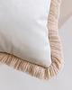 poduszki gładkie Elegancka poduszka z bawełnianymi frędzlami (złamana biel/perłowa) 2