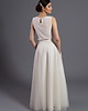 spódnice maxi Spódnica tiulowa rozkloszowana S074W maxi.Ecru 1