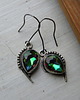 kolczyki wire wrapping tęczowe kryształy  - kolczyki 3