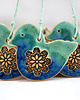 ozdoby choinkowe Turkusowe sikorki - ceramiczne ozdoby choinkowe 4